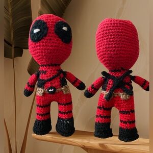 HANDCRAFTED RED Deadpool crochet